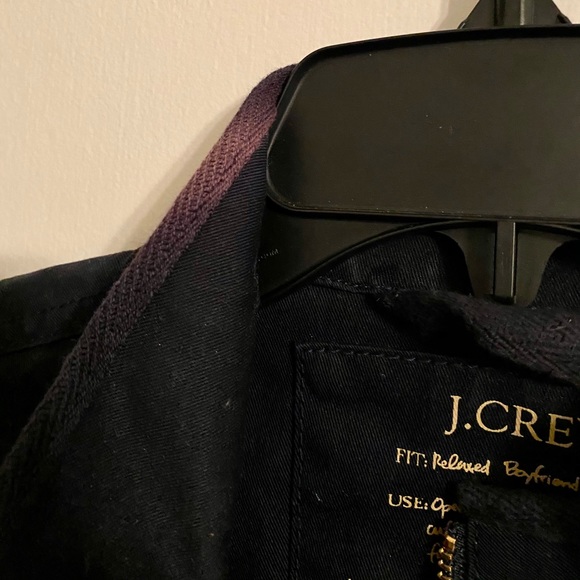 J. Crew navy blue relaxed boyfriend field jacket M - Picture 10 of 16